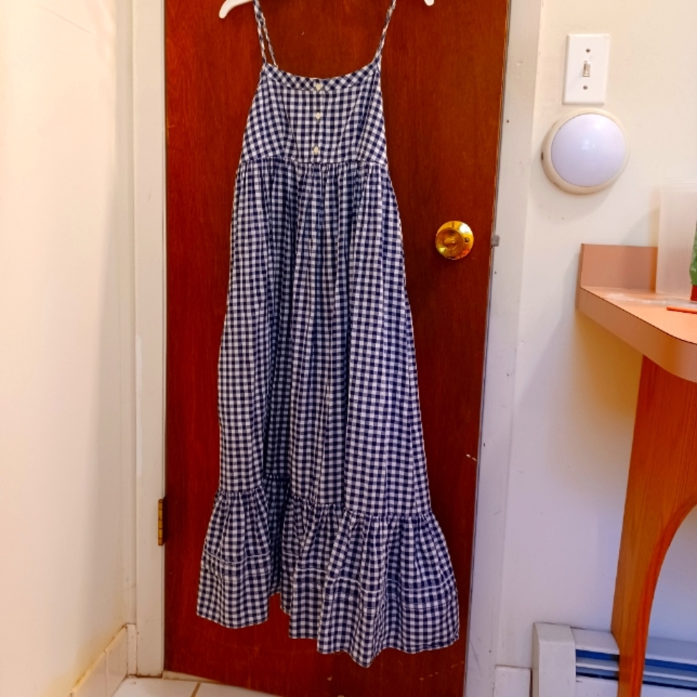 Checkerboard long dress